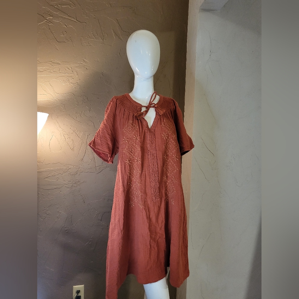 Rust Short Sleeve Dress